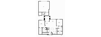 B3G Floor Plan at AVE Las Colinas, Irving