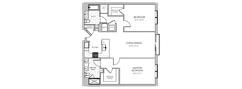 AVE Blue Bell Apartment 2 Bedroom Apartment floor plan