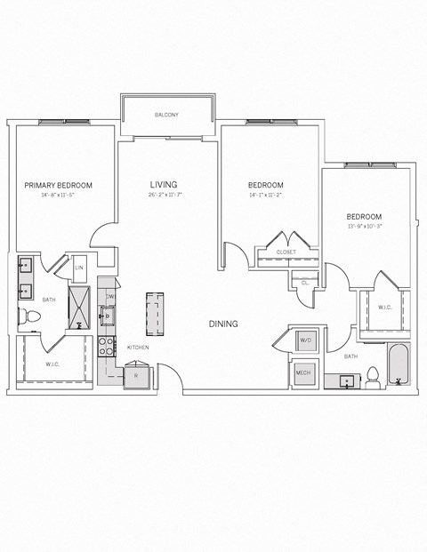 C2 Floor Plan at AVE Tampa Riverwalk, Florida, 33602
