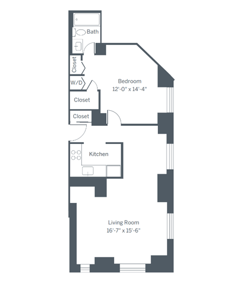 A1 Floor Plan at The Franklin Residences, Pennsylvania, 19107
