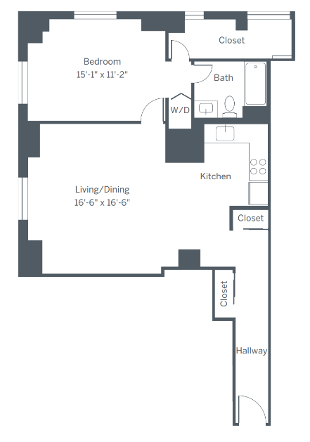A11 Floor Plan at The Franklin Residences, Pennsylvania, 19107