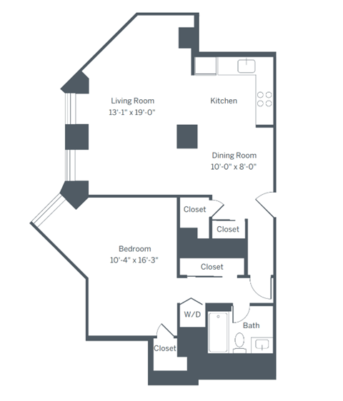 A2 Floor Plan at The Franklin Residences, Pennsylvania, 19107