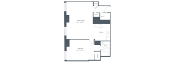 A1 Floor Plan at The Franklin Residences, Pennsylvania, 19107