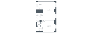 A7 Floor Plan at The Franklin Residences, Pennsylvania, 19107