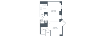 A8 Floor Plan at The Franklin Residences, Pennsylvania, 19107