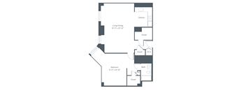 A9 Floor Plan at The Franklin Residences, Pennsylvania, 19107