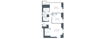 B1 Floor Plan at The Franklin Residences, Pennsylvania, 19107