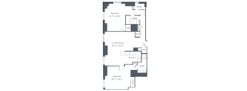B2 Floor Plan at The Franklin Residences, Pennsylvania, 19107