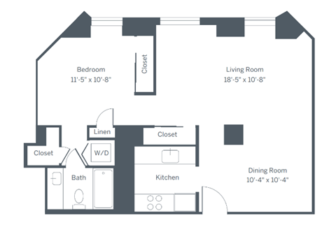 E3 Floor Plan at The Franklin Residences, Pennsylvania, 19107