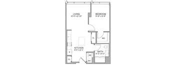 A2 Floor Plan at AVE Hamilton Green - 25 Cottage Apartments, New York