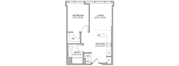 A3 Floor Plan at AVE Hamilton Green - 25 Cottage Apartments, White Plains ,New York, 10601
