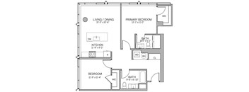 B4 Floor Plan at AVE Hamilton Green - 25 Cottage Apartments, White Plains ,New York, 10601