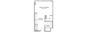 E4 Floor Plan at AVE Hamilton Green - 25 Cottage Apartments, White Plains , NY 10601