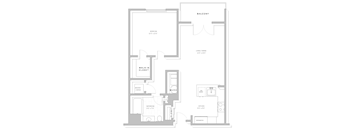 1 Bed 1 Bath A2G Floor Plan at AVE Florham Park, Florham Park, NJ