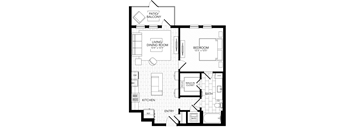 A black and white image of a house floor plan with a patio and balcony.