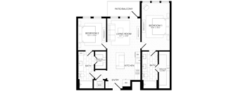 PVB2 Floor Plan at AVE Paradise Valley, Phoenix, AZ 85032