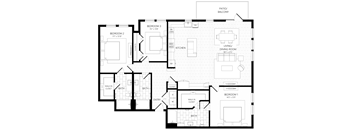 PVC2 Floor Plan at AVE Paradise Valley, Arizona