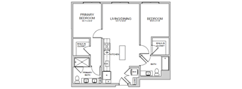 B2 Floor Plan at AVE Santa Clara, Santa Clara, CA 95054 