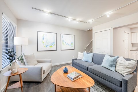 Blue Bell, PA townhome for rent with spacious living room and natural light