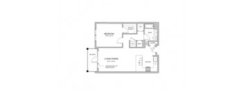 1 Bedroom - a14 Floor Plan at AVE Blue Bell, Blue Bell, PA, 19422
