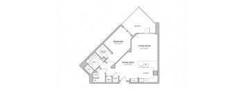 1 Bedroom - a19 Floor Plan at AVE Blue Bell, Blue Bell, PA, 19422
