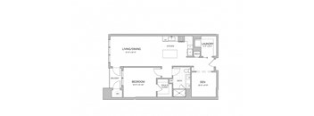 1 Bedroom - a24d Floor Plan at AVE Blue Bell, Pennsylvania