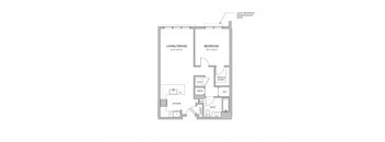 1 Bedroom - a6 Floor Plan at AVE Blue Bell, Blue Bell, Pennsylvania