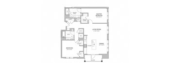2 Bedroom - b15 Floor Plan at AVE Blue Bell, Pennsylvania