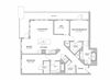 2 Bedroom - b18 Floor Plan 2 Bedroom - b18 Floor Plan at AVE Blue Bell, Blue Bell, Pennsylvania