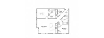 2 Bedroom - b9 Floor Plan at AVE Blue Bell, Blue Bell, PA
