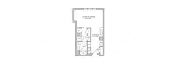 Studio - e5 Floor Plan at AVE Blue Bell, Blue Bell, PA, 19422