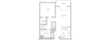 1 Bed 1 Bath A2B Floor Plan at AVE Florham Park, New Jersey