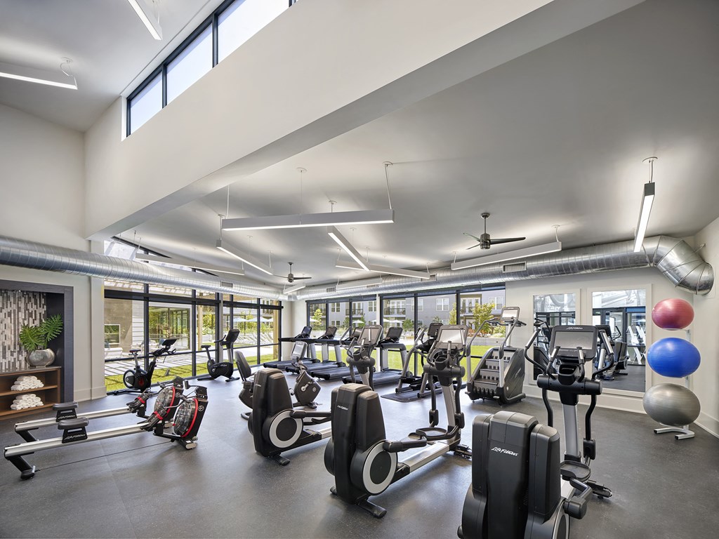 State Of The Art Fitness Center With Ample Cardio Machines And A Motion Cage at AVE King of Prussia, King of Prussia, PA, 19406