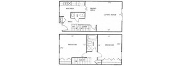 Updated Two Bedroom 1.5 Bath Townhouse Style T16N