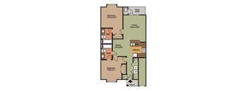 Two bedroom two bathroom lower level unit