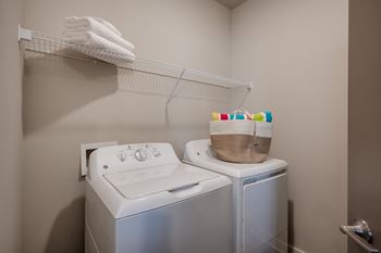 laundry room with a washer and dryer at The Augustan, Augusta
