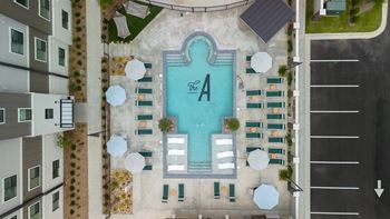 a birds eye view of the pool at the aria resort  spa at The Augustan, Georgia, 30901