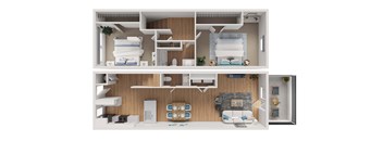 2 Bed 2 Bath Floorplan at Sterlington, Grovetown, GA