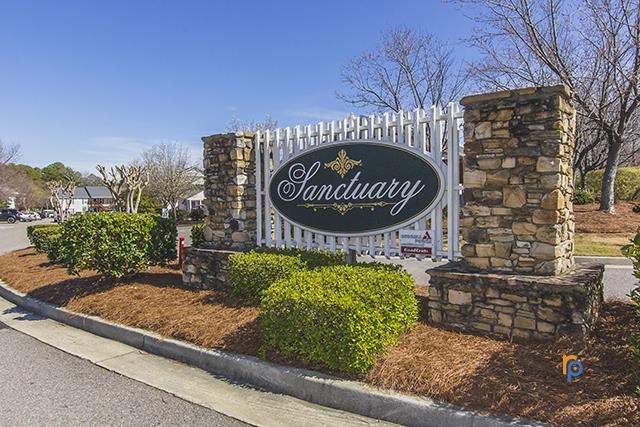 Sanctuary apartments sign at entrance