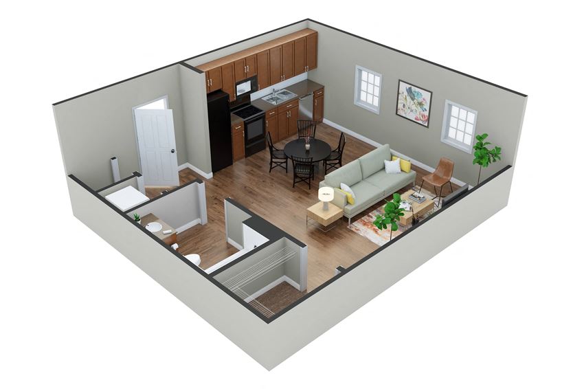 Integrity studio floor plan Integrity studio floor plan at MacArthur Park, Augusta, GA, 30909 - Photo Gallery