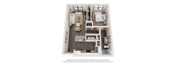 1 bed 1 bath A at The Augustan, Augusta, GA