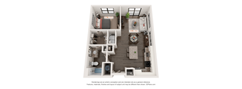 1 bedroom 1 bath A at The Augustan, Augusta, GA