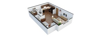 Tribute Studio Floor Plan  at MacArthur Park, Augusta, 30909