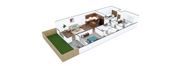 Two Bed Townhome with Garage at The Vista Apartments & Townhomes, Warrenville, SC, 29851