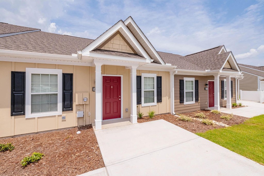 Townhouse with red door