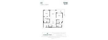 B4 Floor Plan at The Collective NoDa, Charlotte, NC