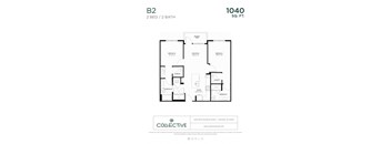 B2 Floor Plan at The Collective NoDa, Charlotte, North Carolina