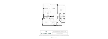 B6 1172 floorplan at The Collective NoDa, Charlotte, NC, 28205