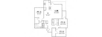 C1A Floor Plan at Cue Luxury Apartments, Cypress, TX