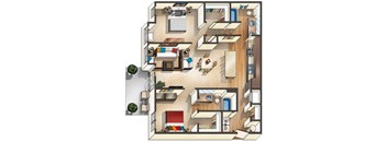 Cortland Floor Plan at Arbour Commons, Westminster, 80023